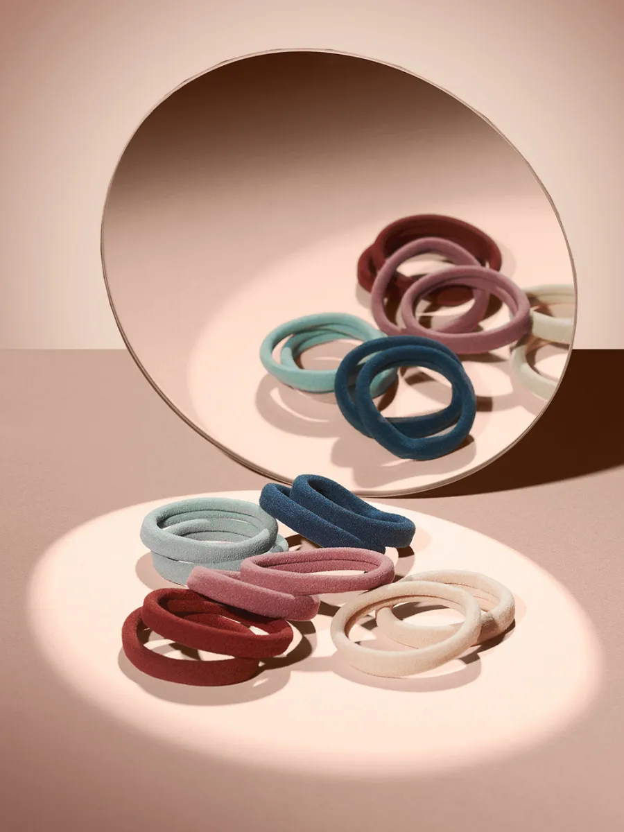 Mixed-Color Hair Scrunchie Set