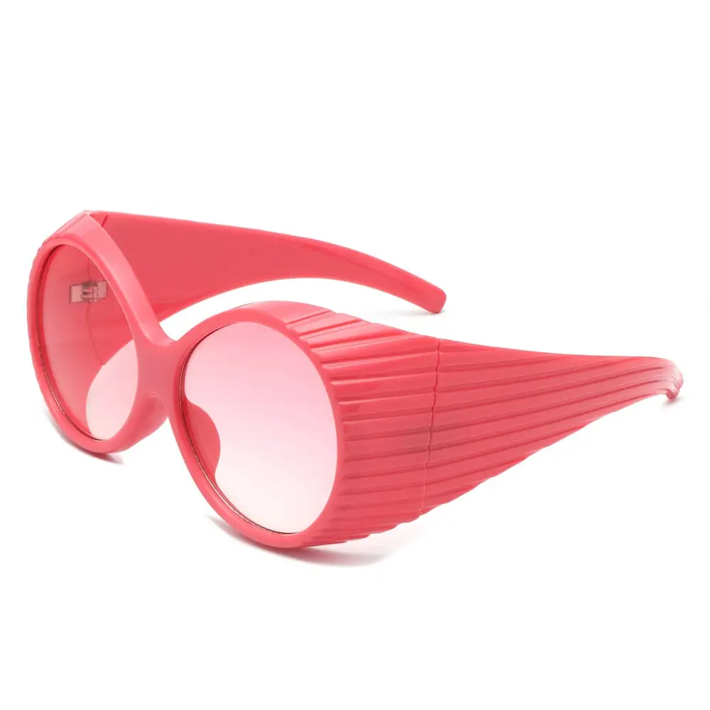 Round Wraparound Frame Sunglasses