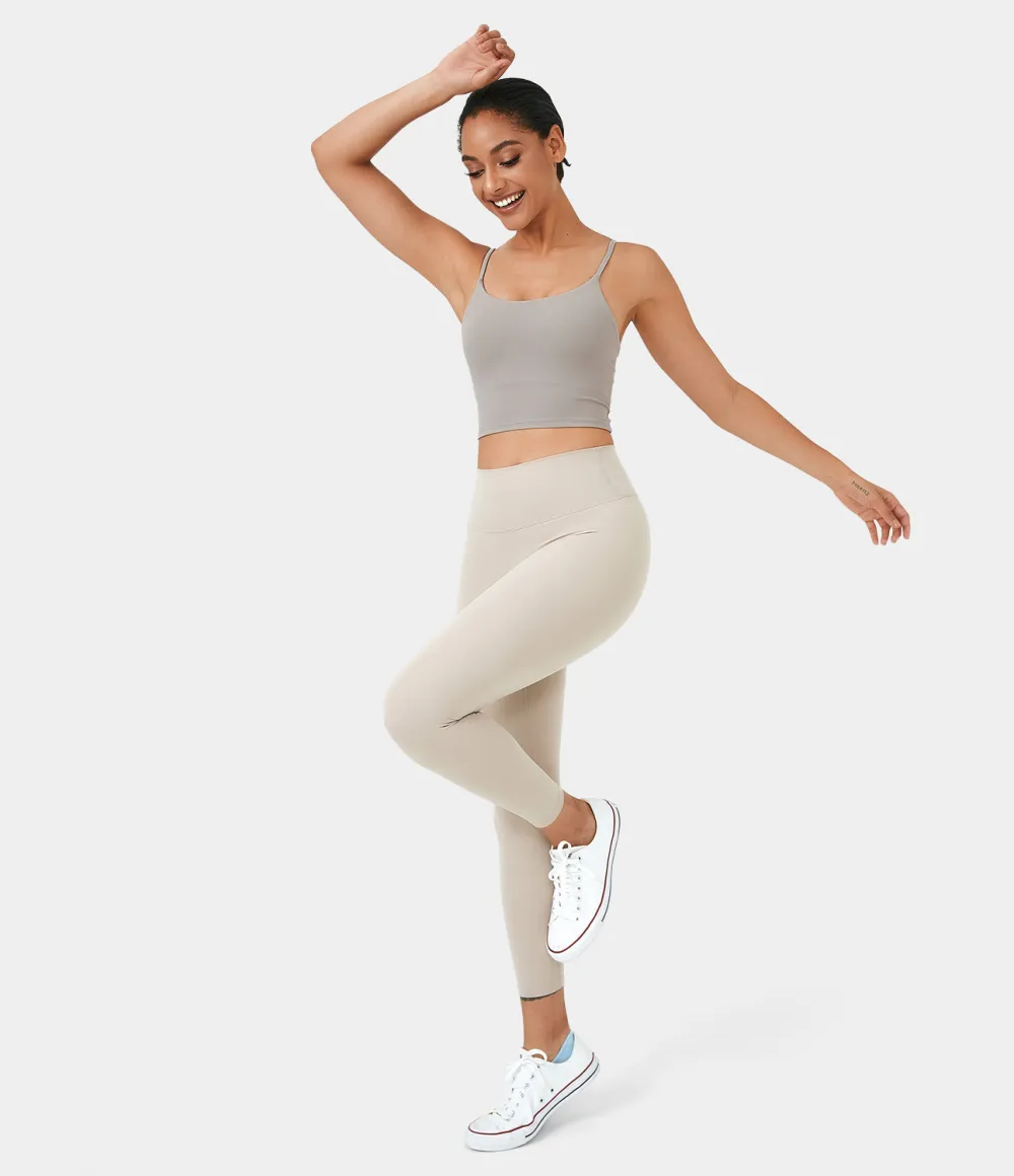 Basic Padded Workout Cropped Tank Top