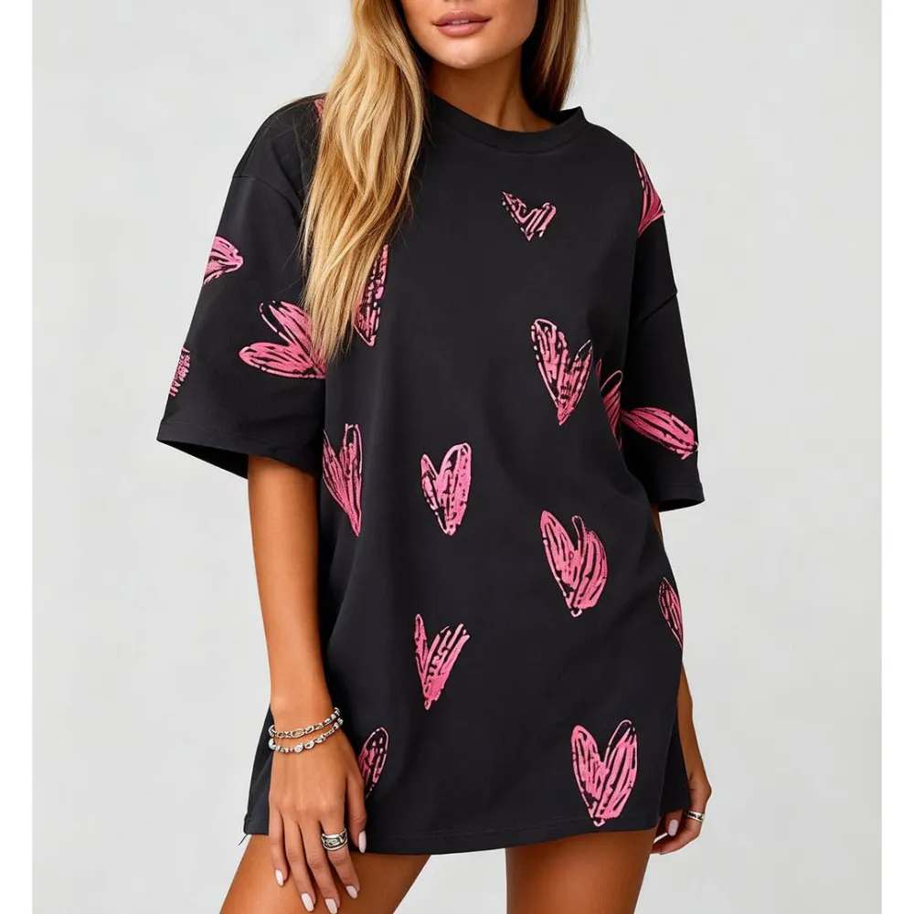 Valentine Heart Short Sleeves T-shirt