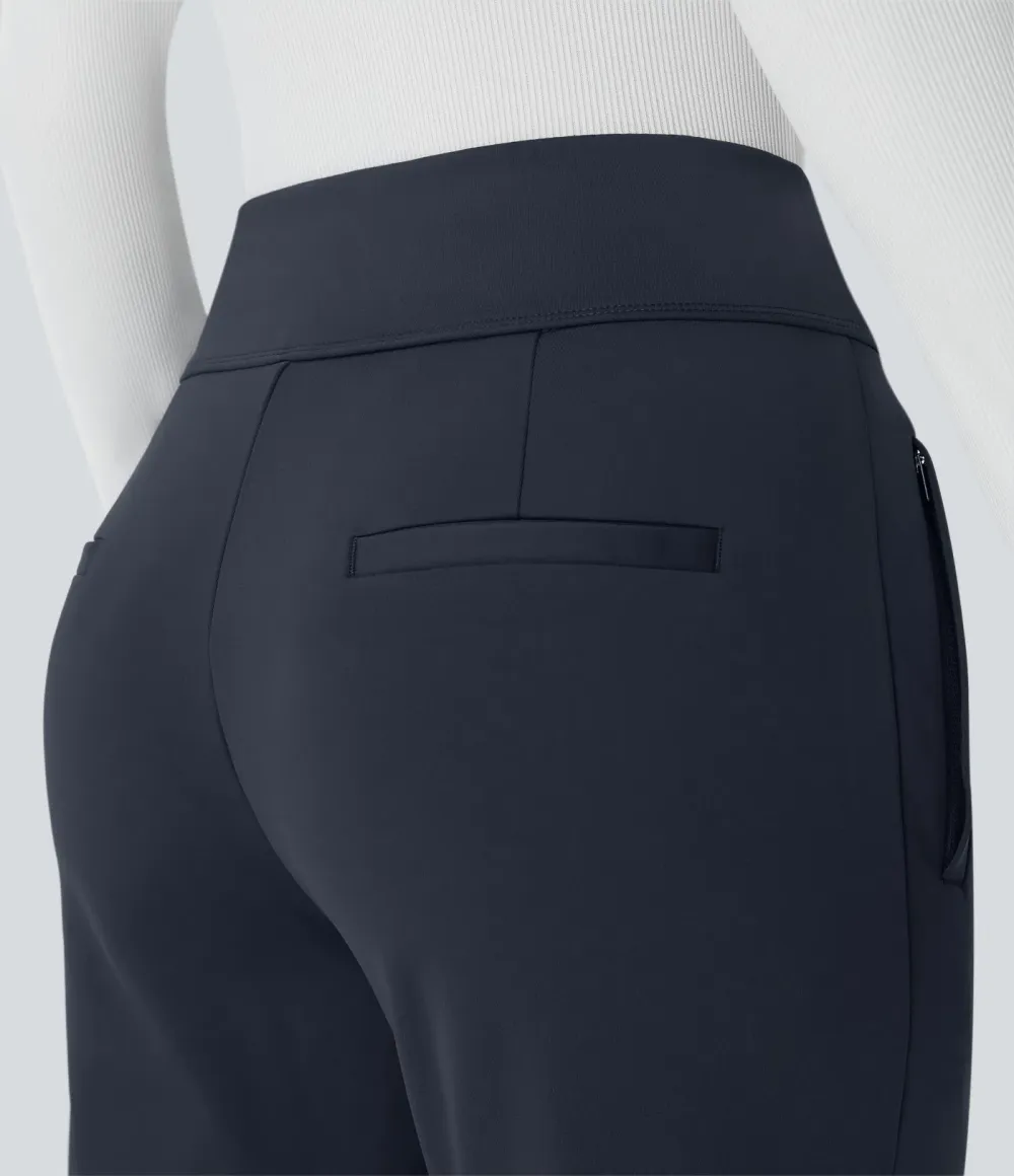  DayStretch Mid Rise Side Zipper Pocket Work Flare Pants