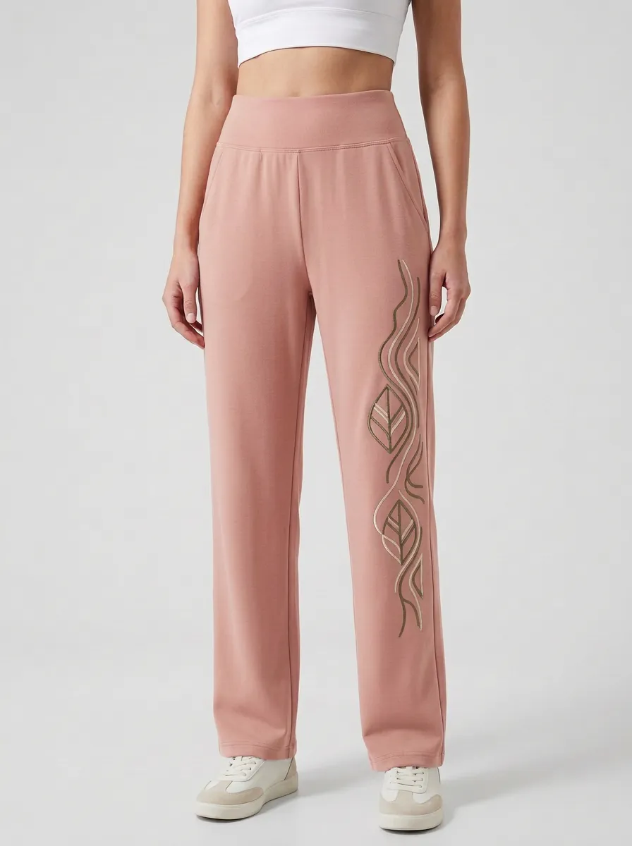 Women's Nature Leaf Pattern Graphic Sweatpants