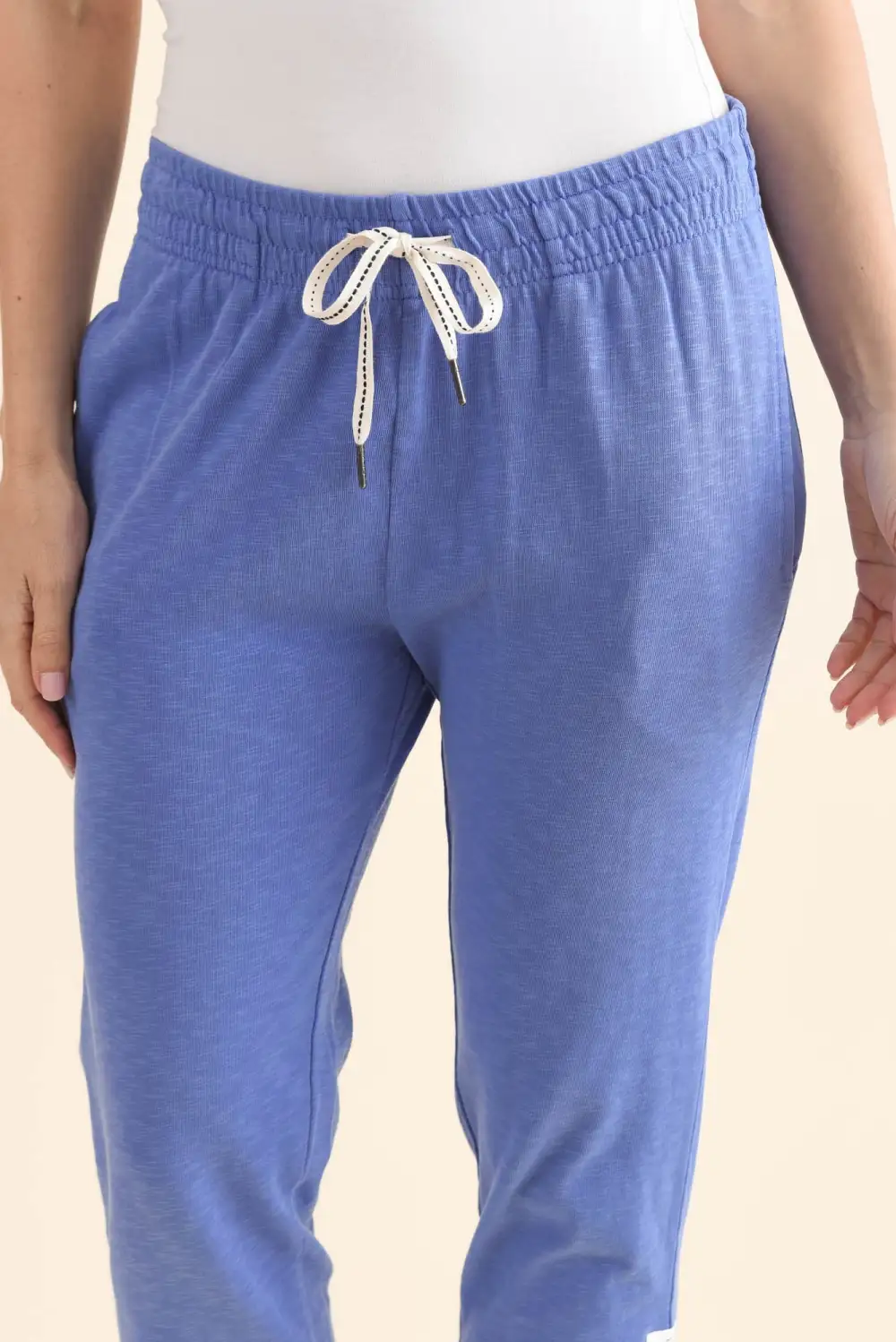 Cotton Mid Rise Elastic Waist Sweatpants