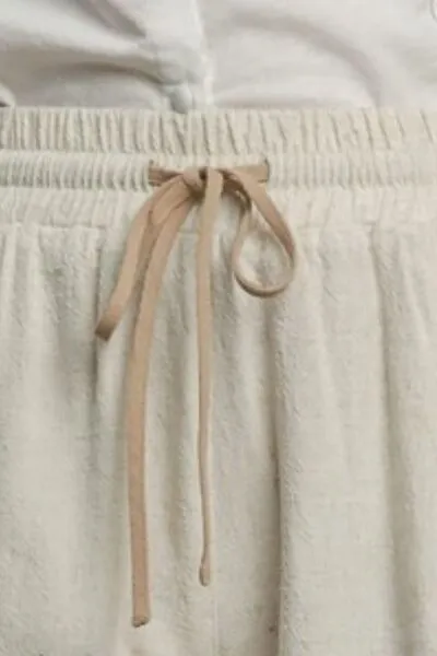 Full Size Blocked Scalloped Hem Shorts