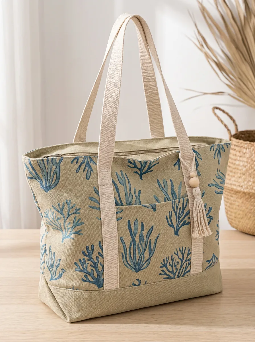 Women's Beach Reef Canvas Print Shoulder Tote Bag