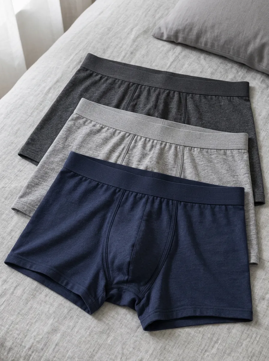 Men's Solid Color Basic 3-Pack Cotton Boxer Briefs