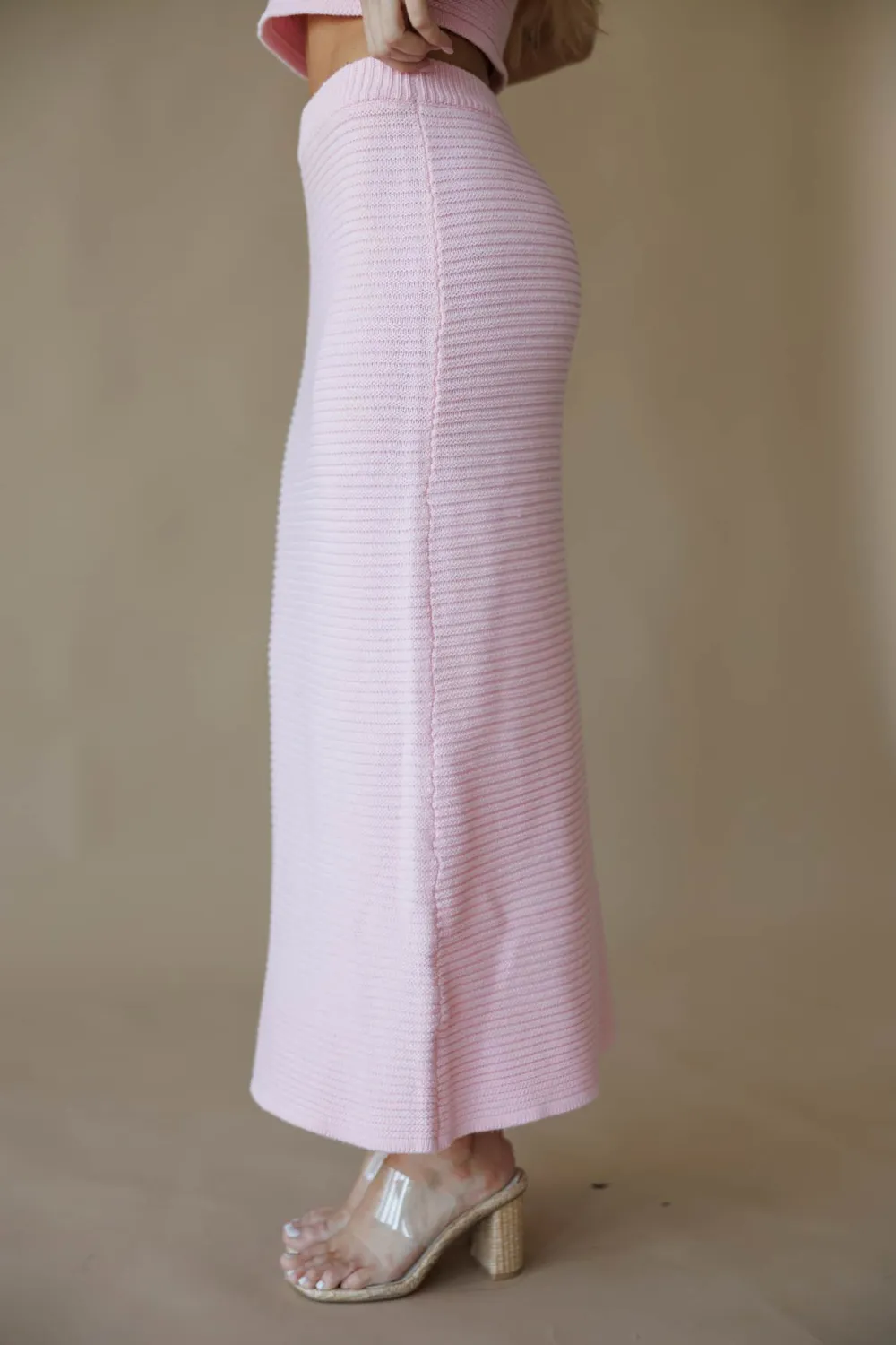 Ribbed Midi Skirt