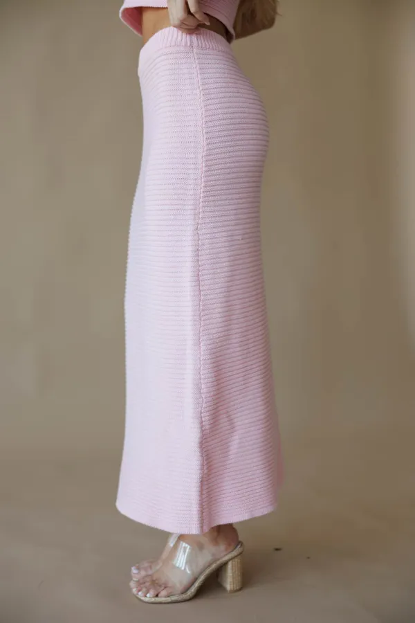 Ribbed Midi Skirt