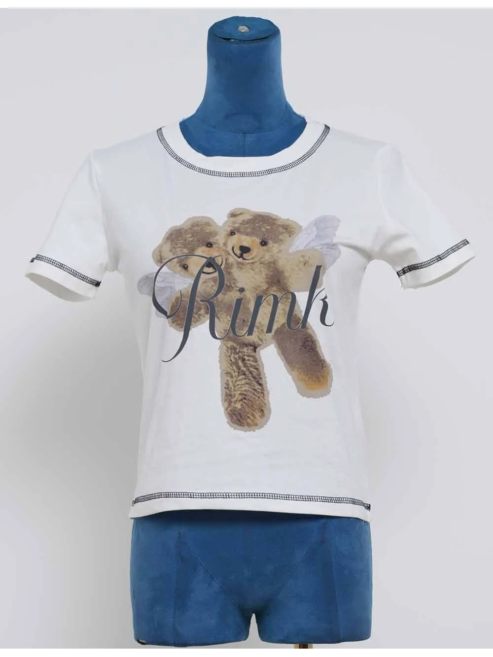 Chic Bear Pullover Short Sleeves Crop T-shirt