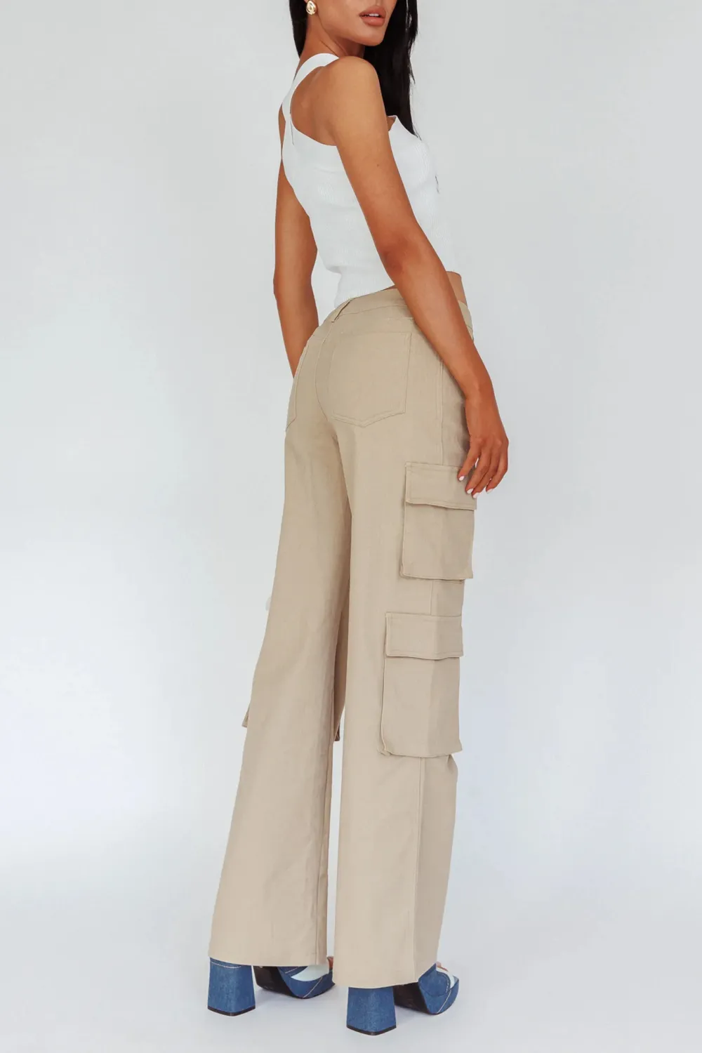 Women's Multi-Pocket Cargo Style Loose Trousers