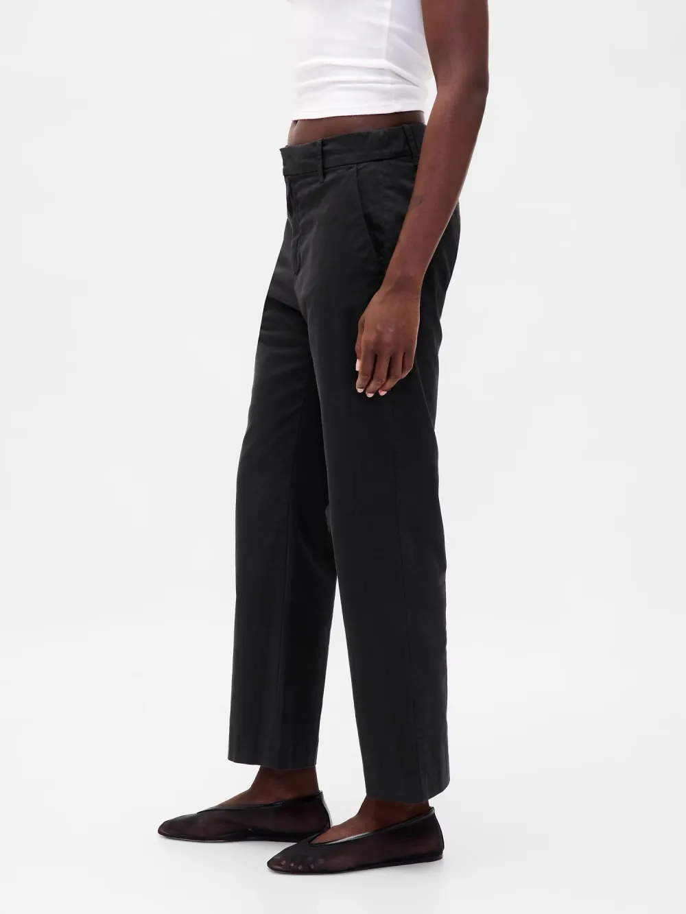 Mid-Waist Stretch Pants