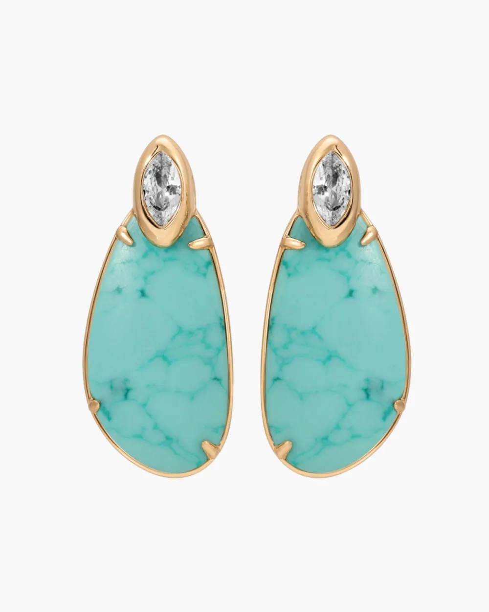 Majestic Stone Hoop Earrings