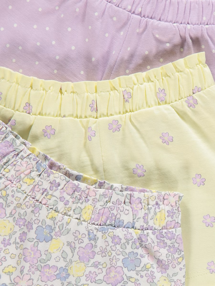 Lilac Floral Shorts 3 Pack detail 1