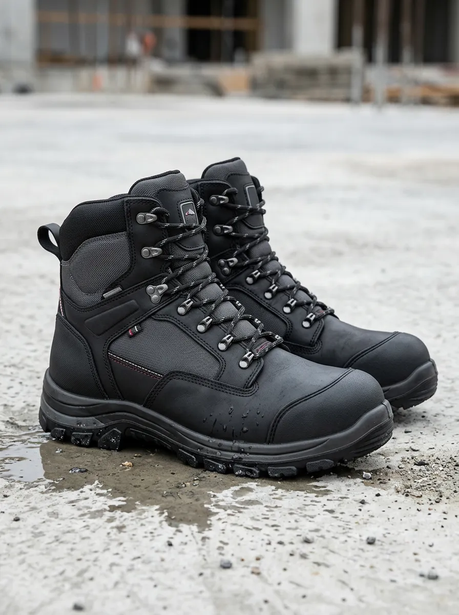 Men's Waterproof Construction Safety Printed Work Boots