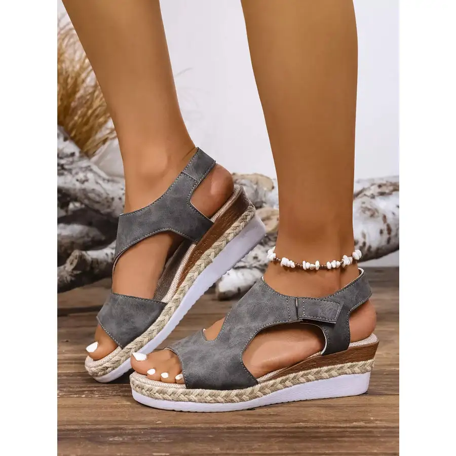 Weekend Open Toe Wedge Sandals