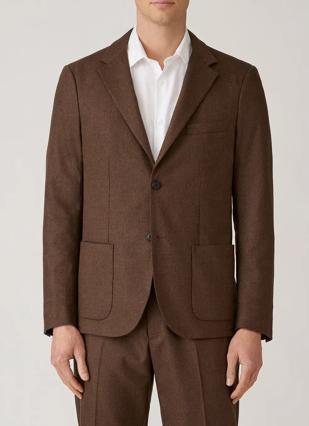 Soft Tailored Flannel Blazer