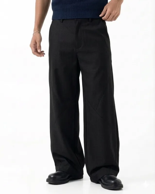 Pleated Straight Pants