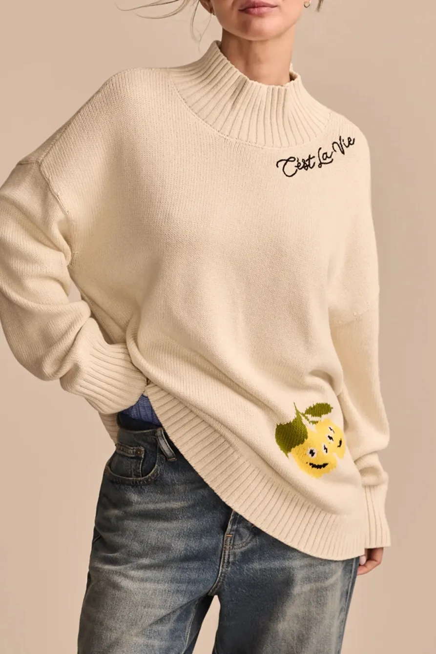 Long Sleeve Intarsia Turtleneck