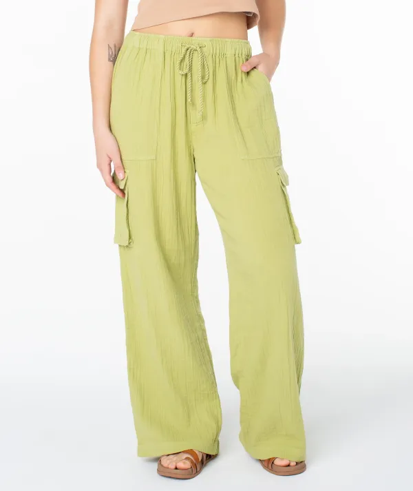 Drawstring Casual Pants With Double Pockets