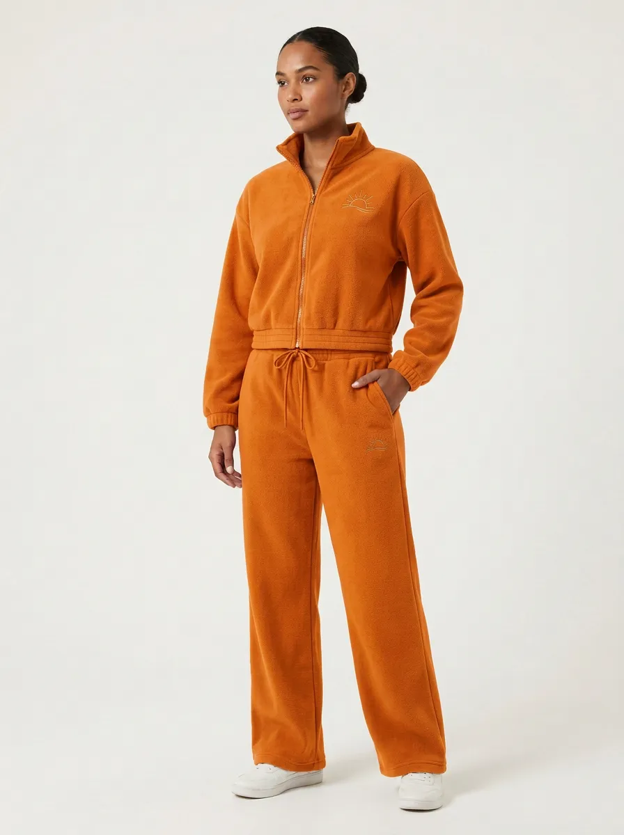 Women's Zip-Up Fleece Lounge Set