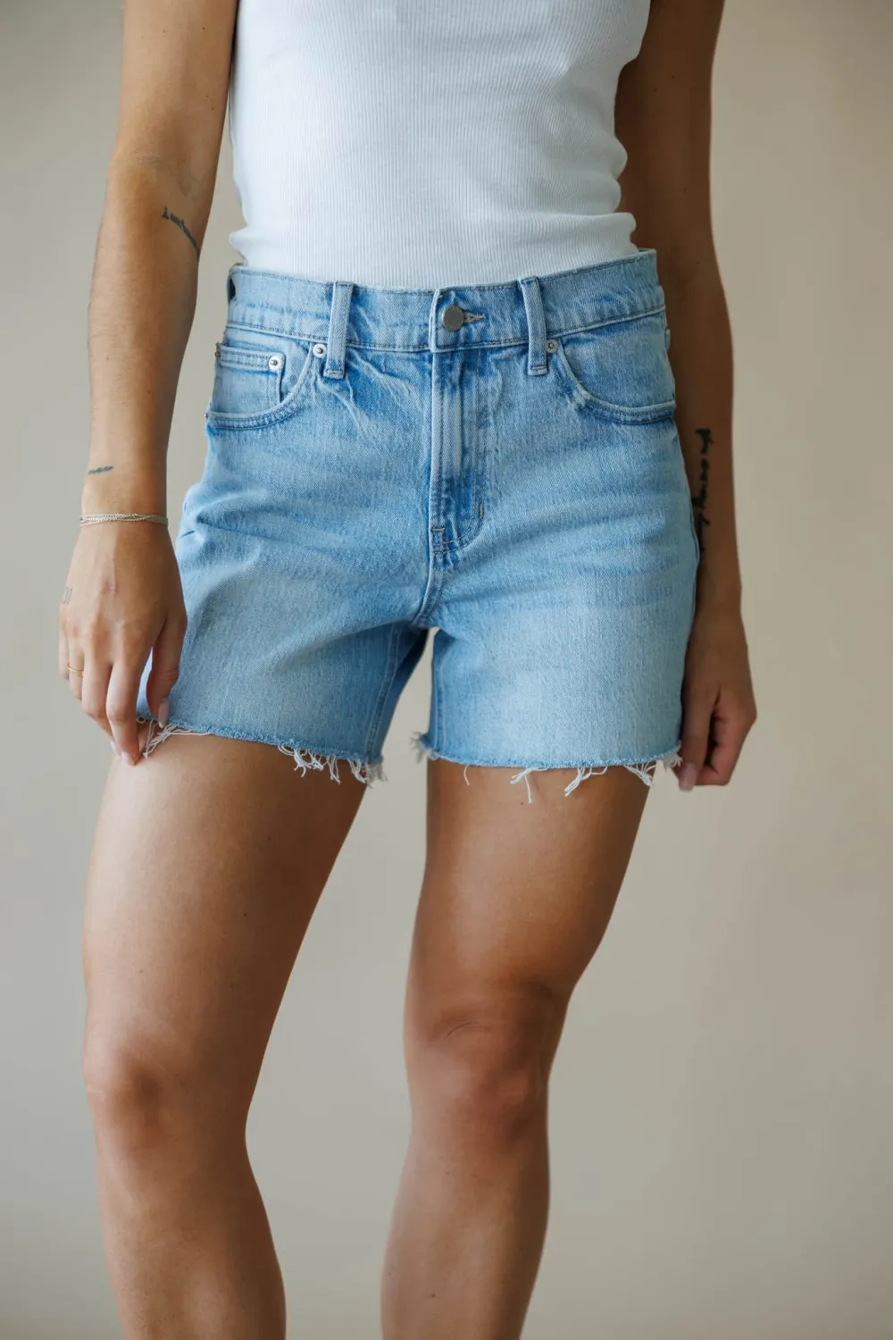 Classic Cotton Denim Shorts