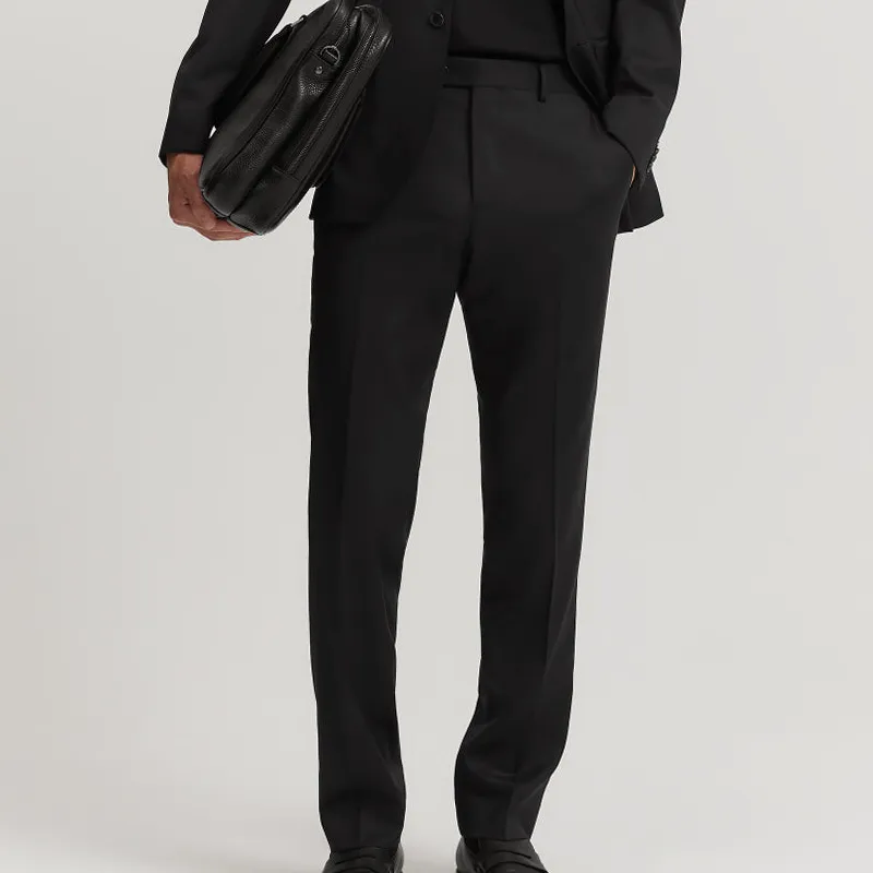 Men's Modern Regular Fit Wool Pants