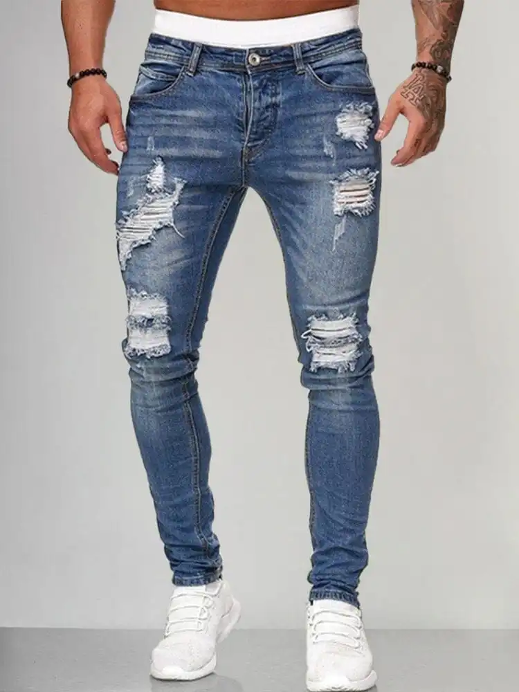 Slim Fit Torn Jeans
