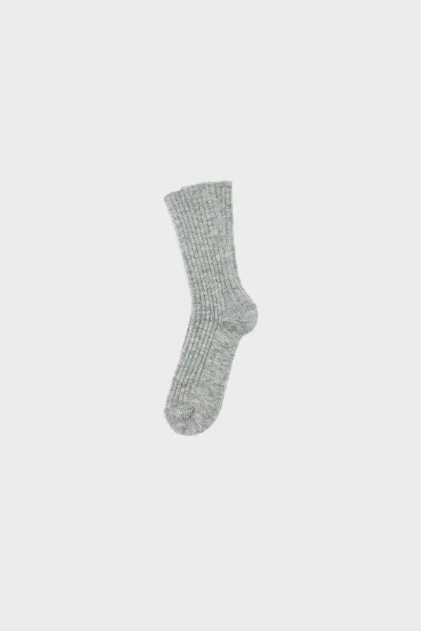 Ribbed Crew Shimmer Casual Socks