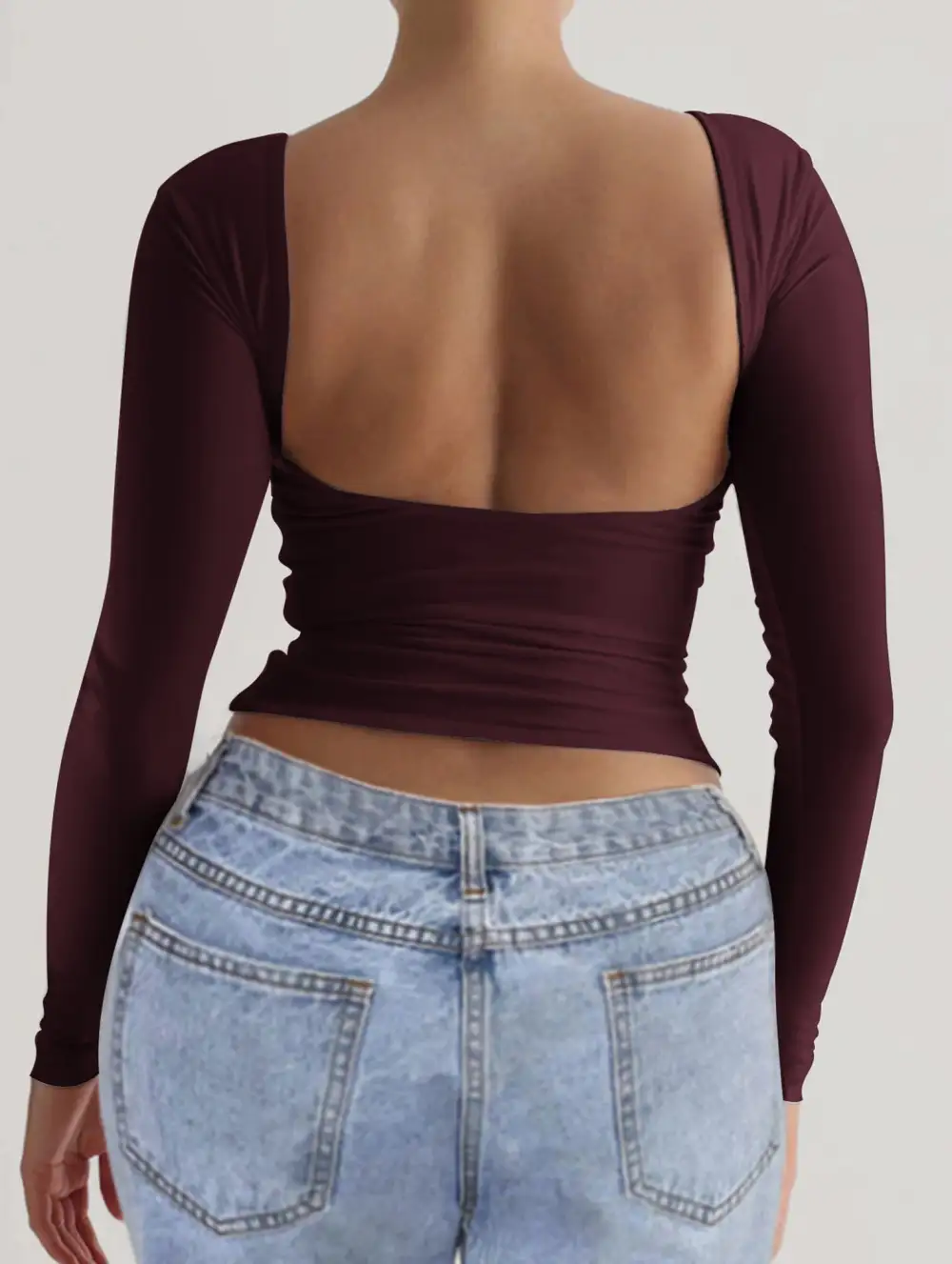 Slim Fit Long Sleeve Layering Top
