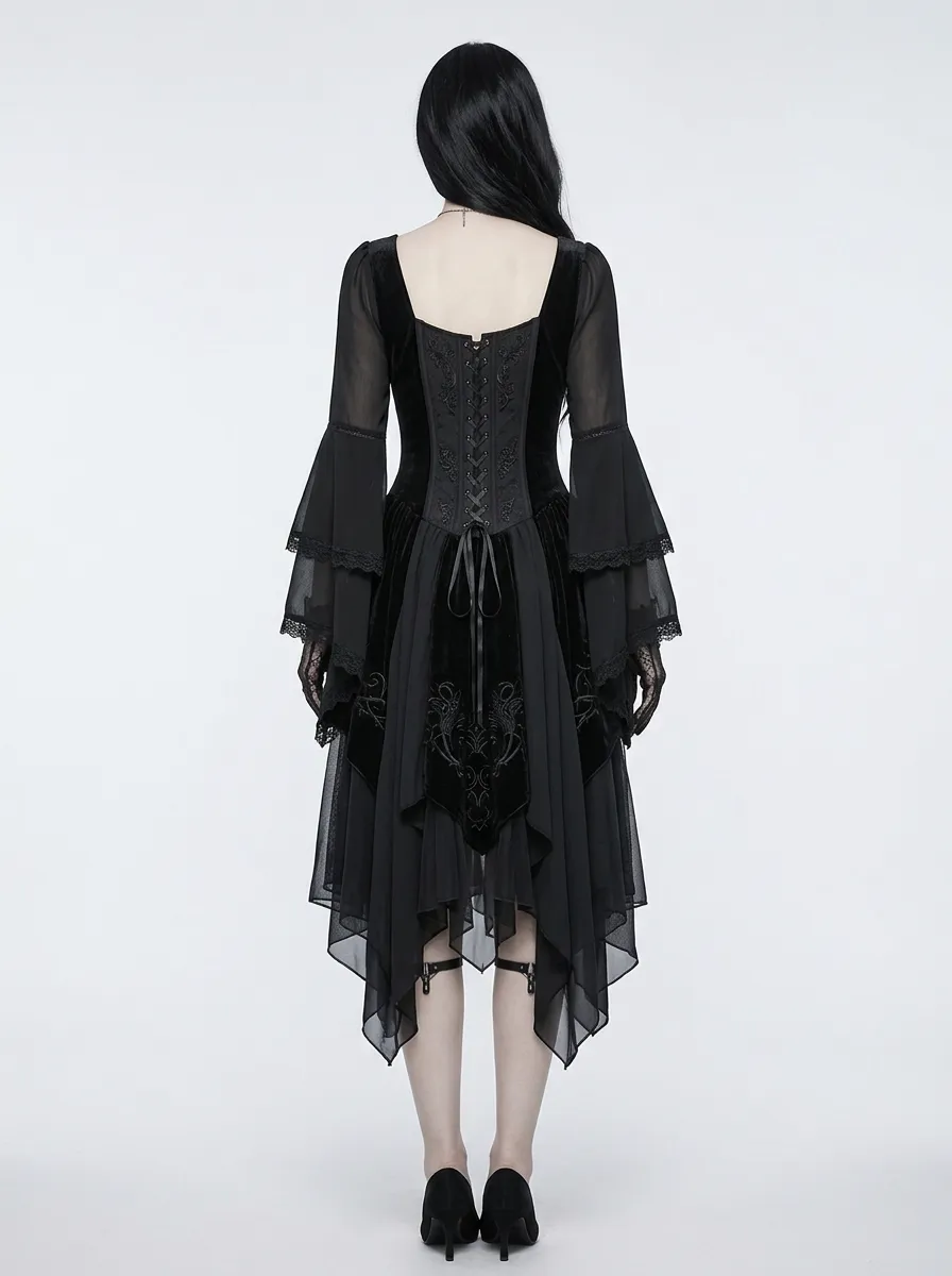 Midnight Victorian Corset Lace Victorian Look Women's Gothic Dress