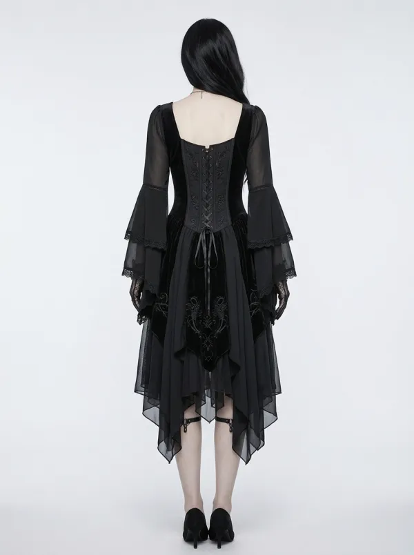 Midnight Victorian Corset Lace Victorian Look Women's Gothic Dress