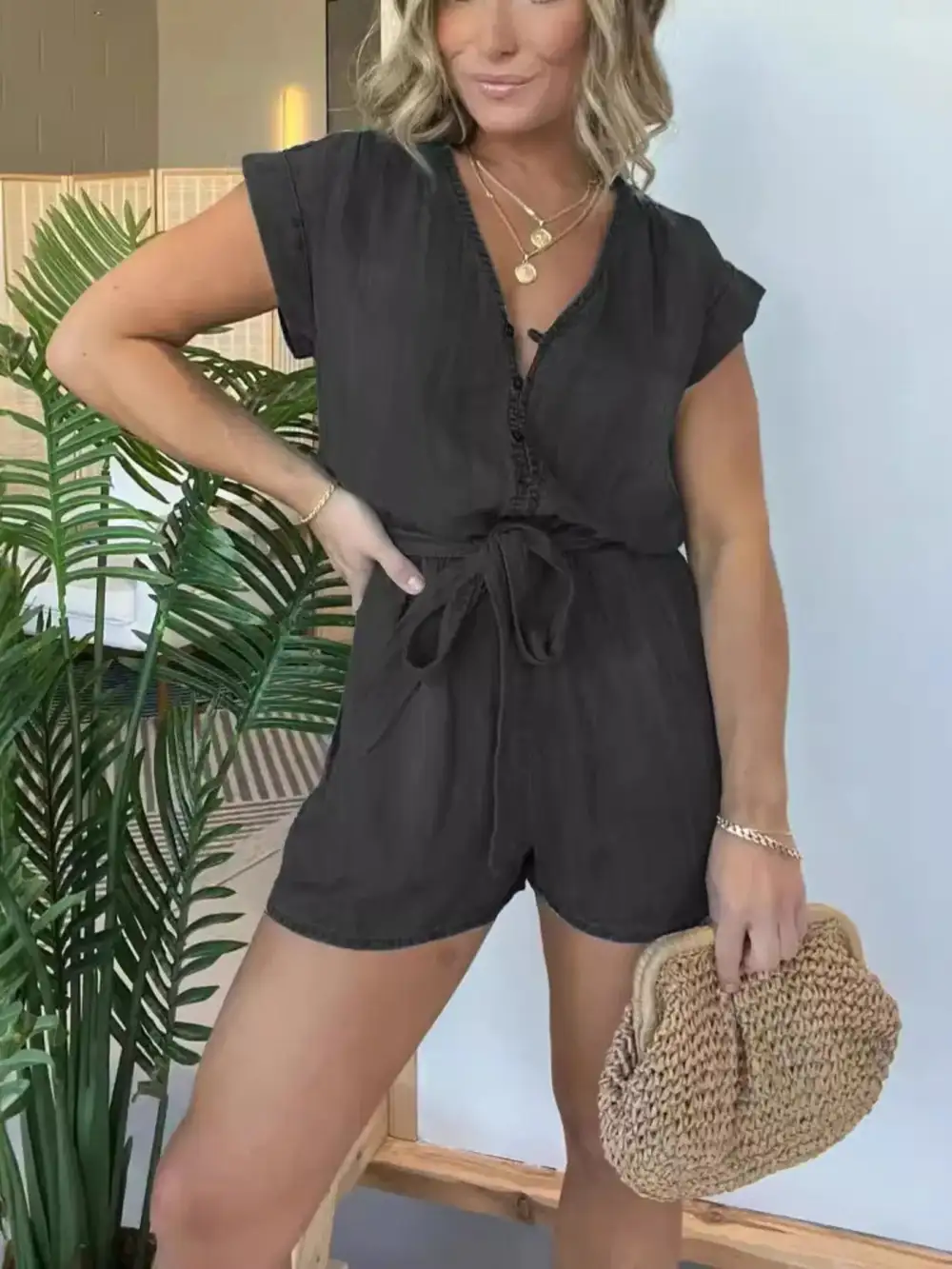 Everyday Denim Jumpsuit Romper