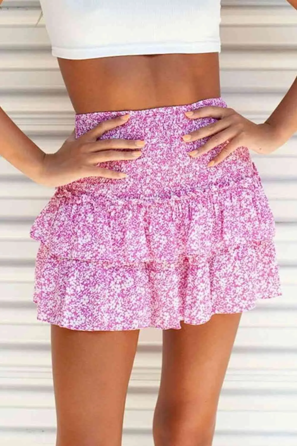 Smocked Mini Skirt