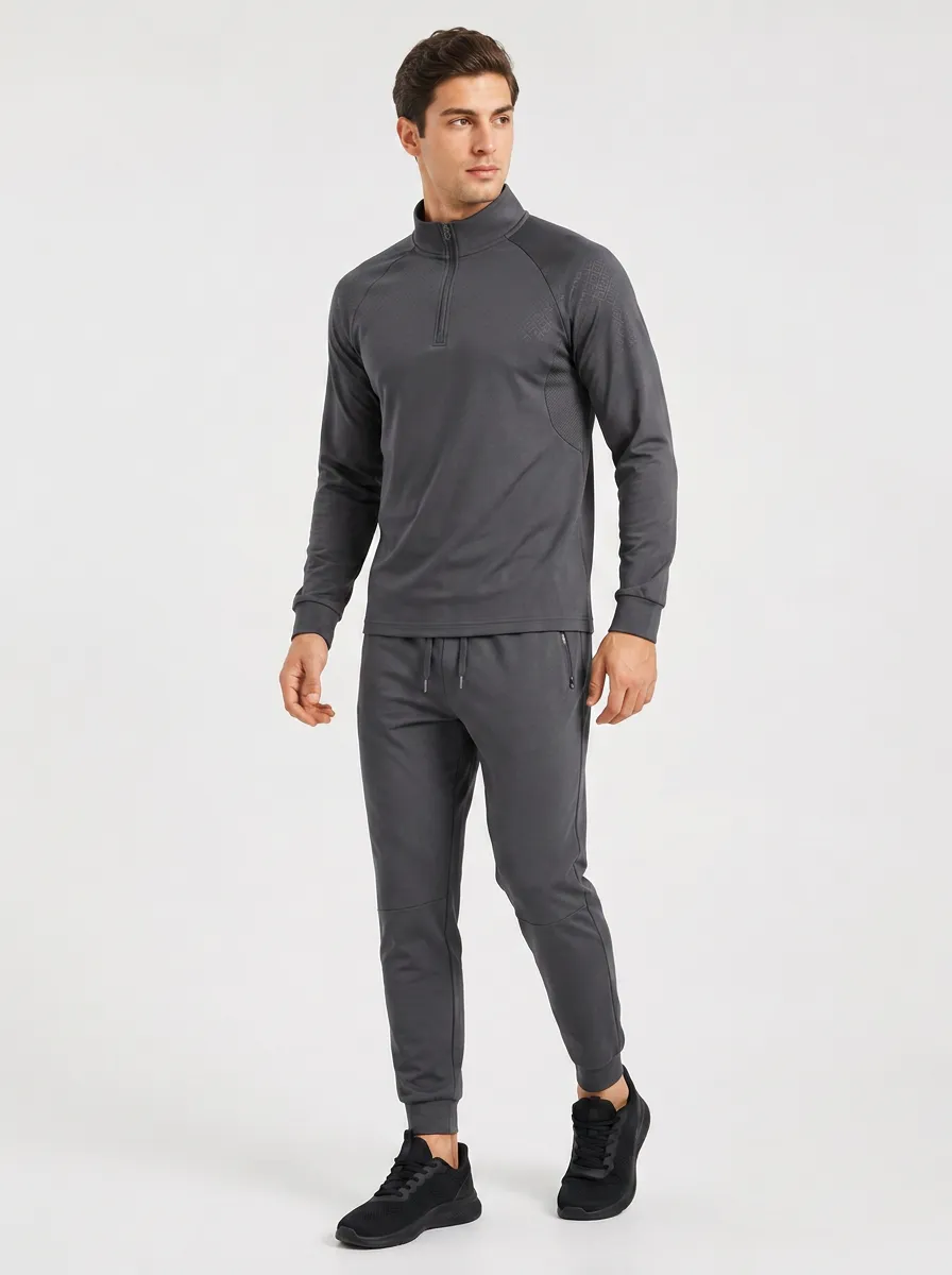 Men's Geometric Printed Fitness Set
