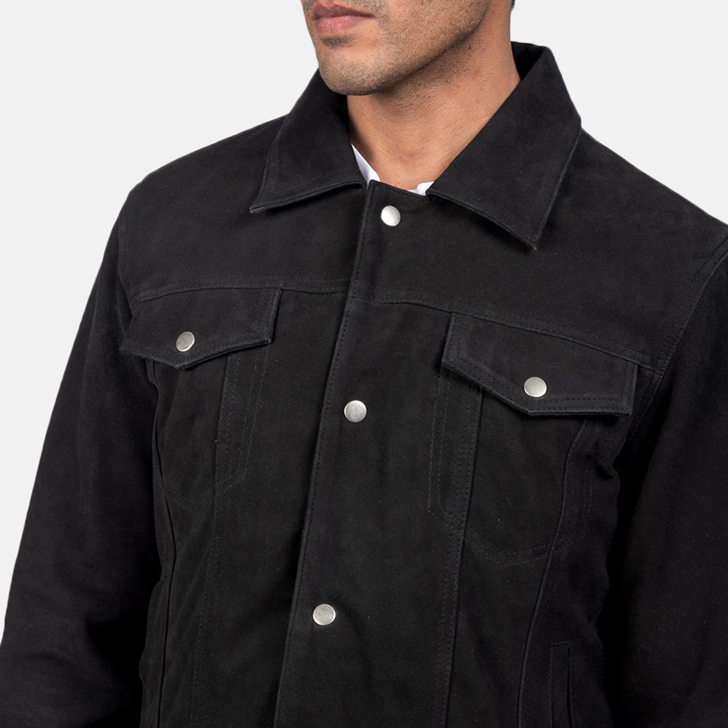 Men's Suede Trucker Jacket
