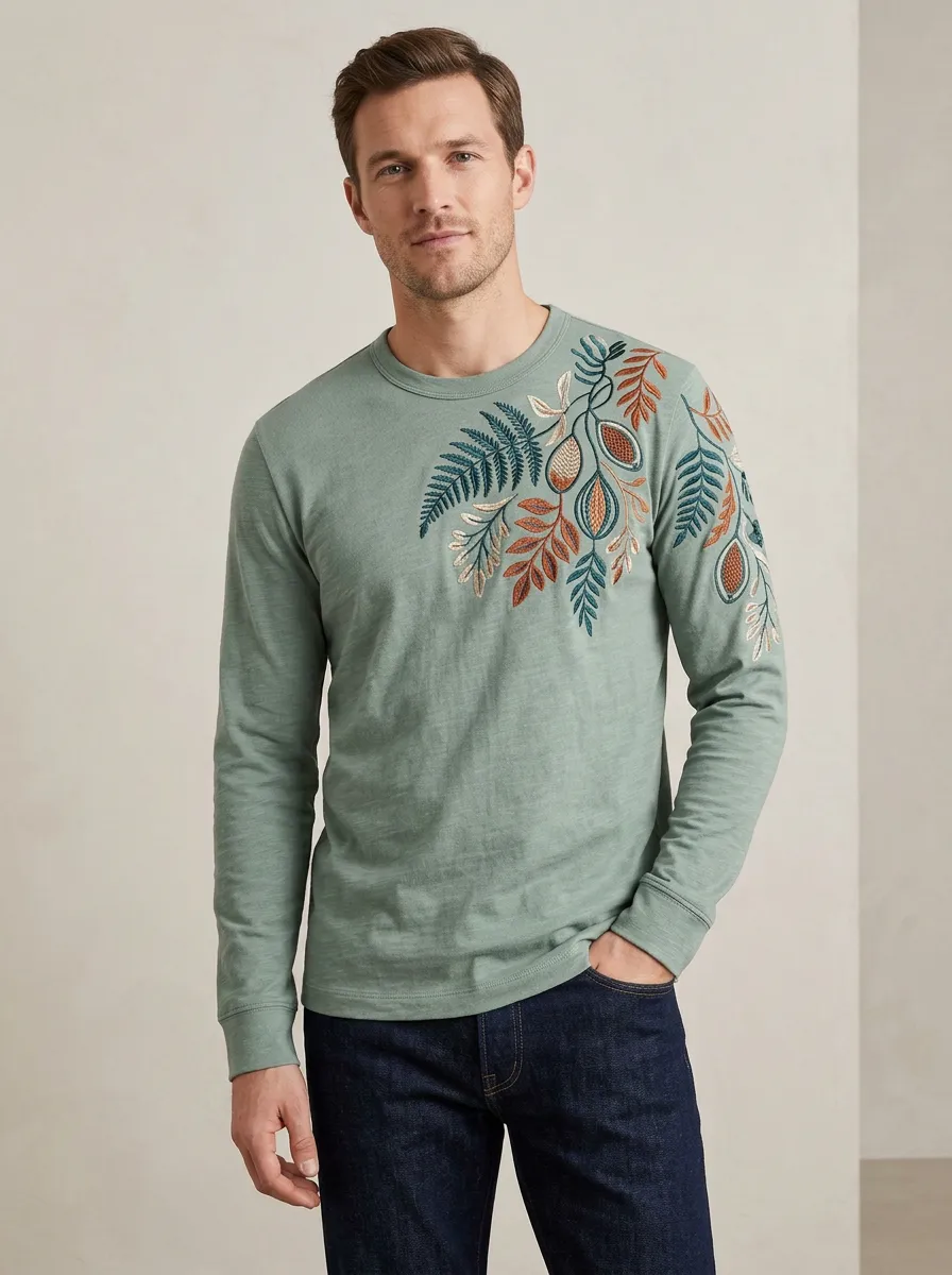 Men's Long Sleeve Layering Understated Look Shirt