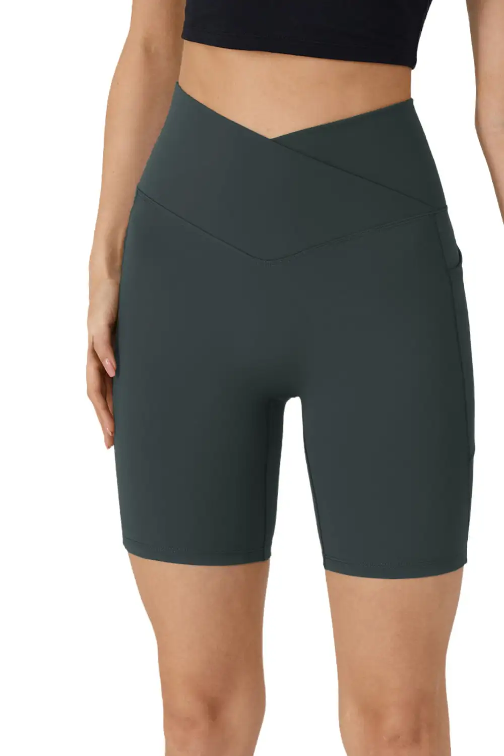 Swimwear Solid Split Pocket Sheath Active Bikinis Bottoms