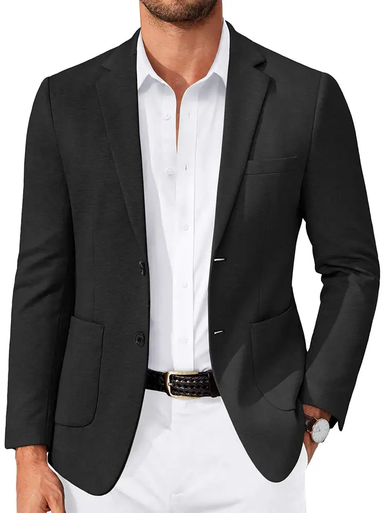 Soft Touch Business Casual Two Buttons Suit Jacket Blazer Coat
