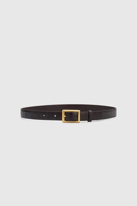 Burgundy Textured Belted Belt