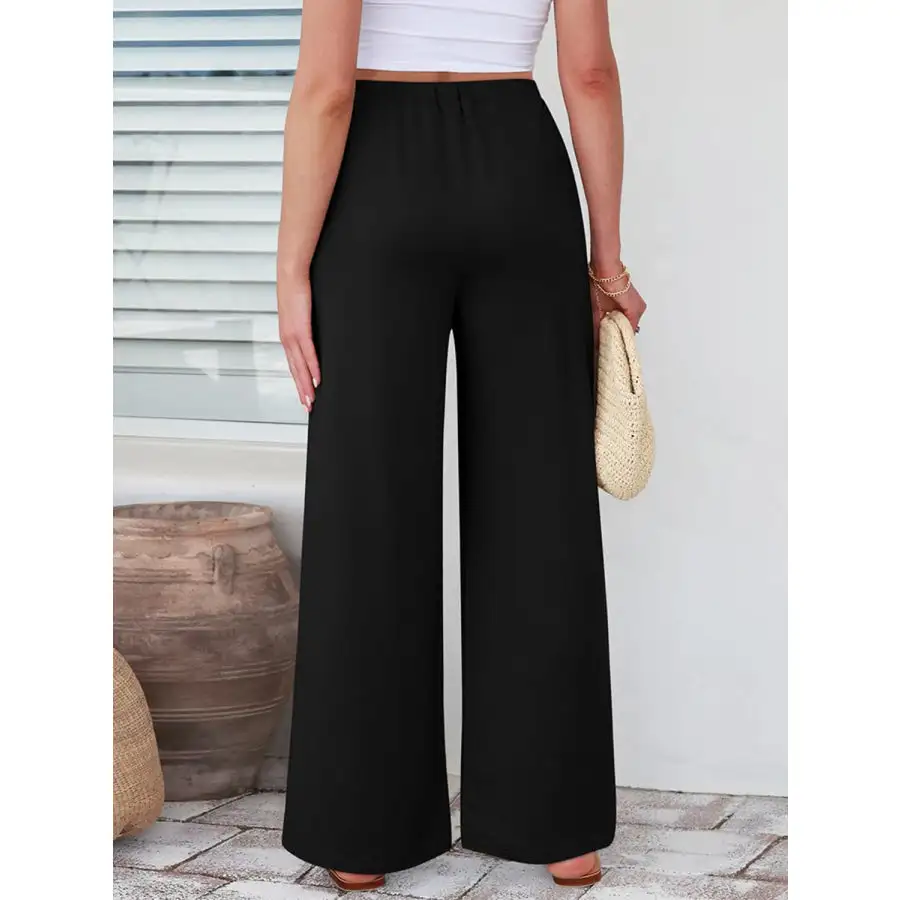 Weekend Elastic Waist Wide Leg Pants