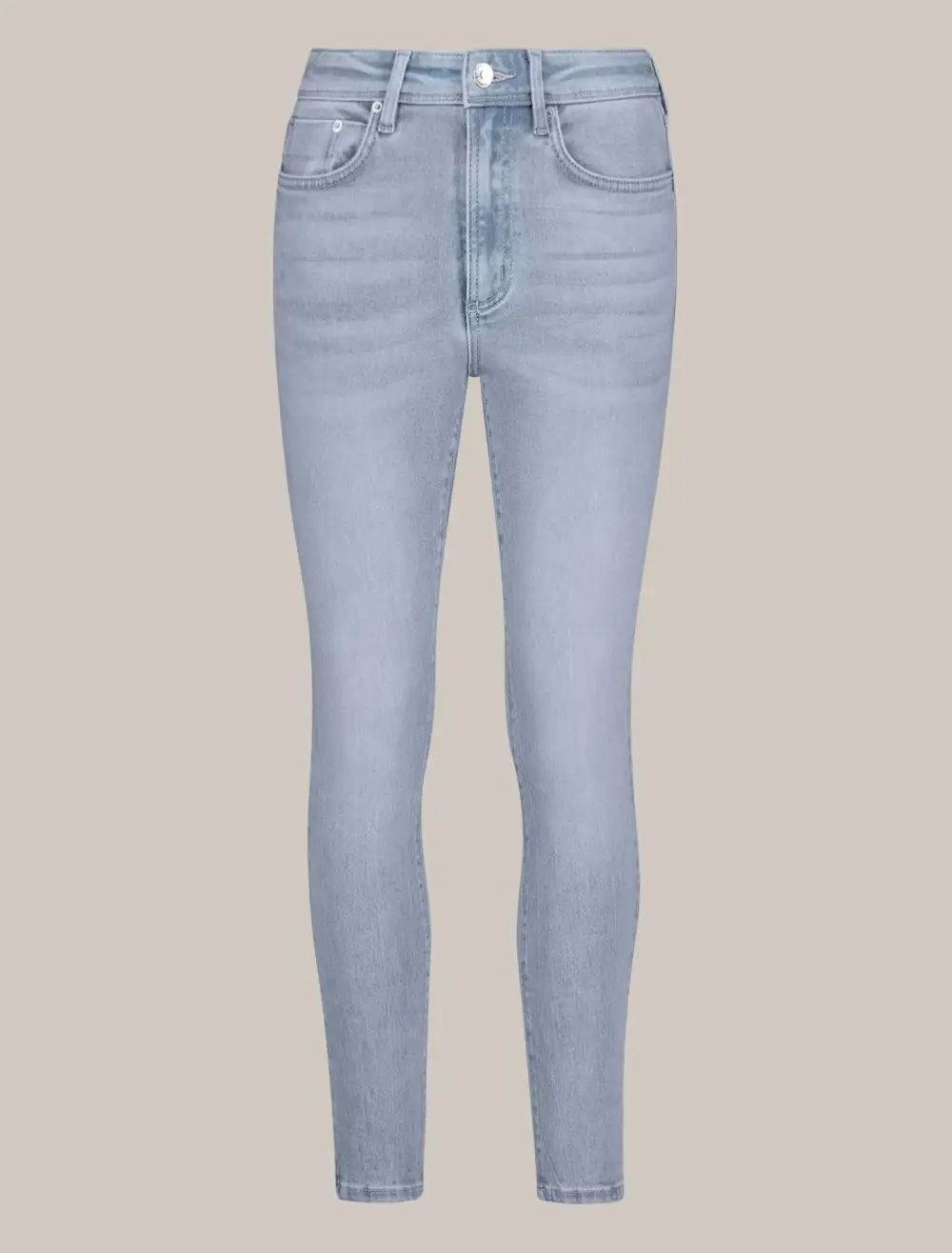 Light Wash Mid-Rise Skinny Jeans