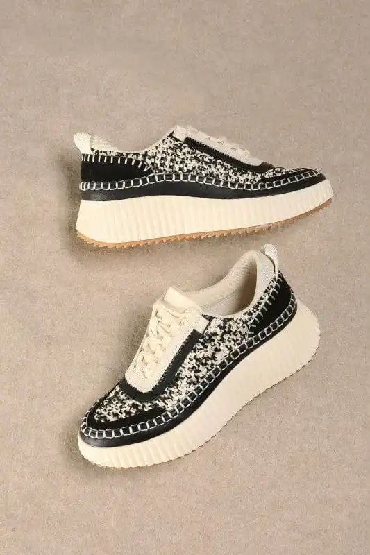 Platform Woven Sneakers