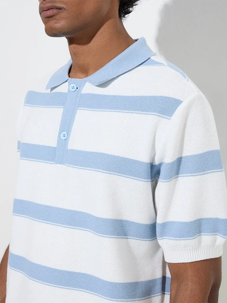 Striped Short Sleeve Polo Shirt