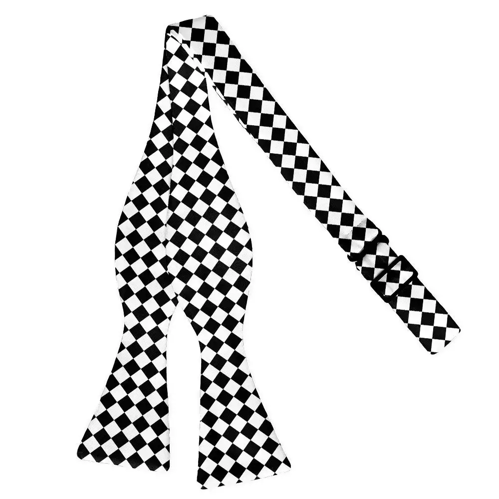Checkered Tile Pattern Bow Tie