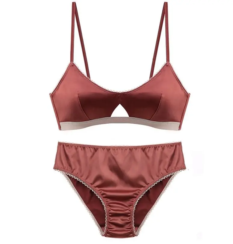 Satin Removable-Pad Lingerie Set