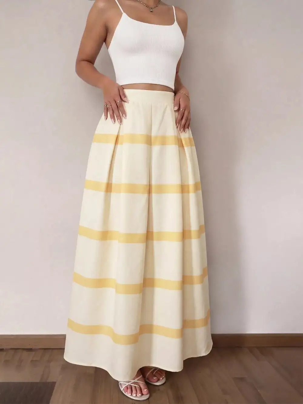 Classic Striped Maxi Skirt