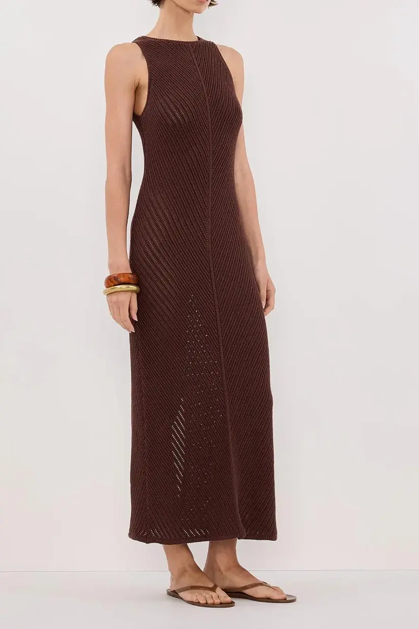 CROCHET KNIT MAXI DRESS