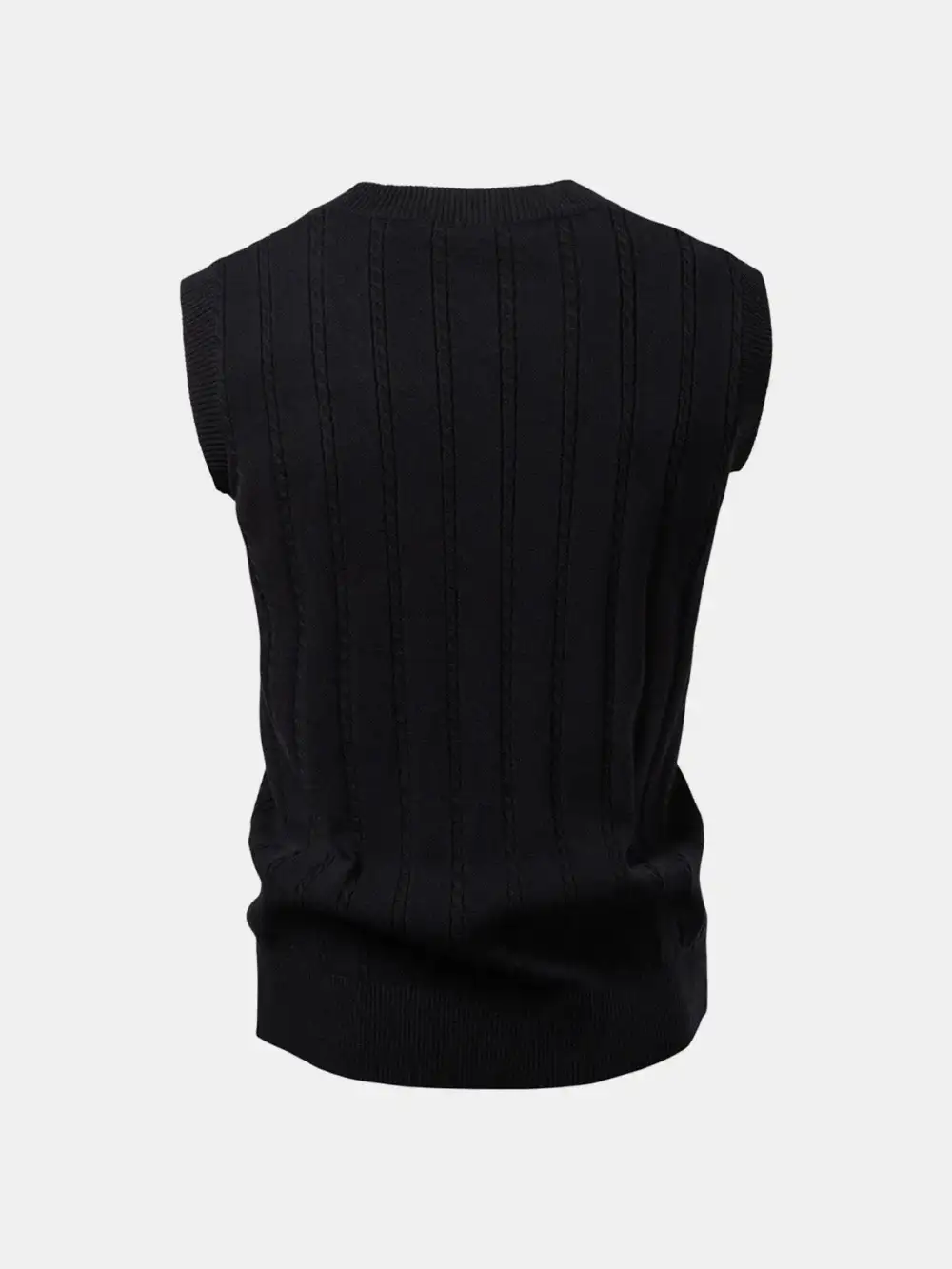Cable Knit V Neck Sweater Vest