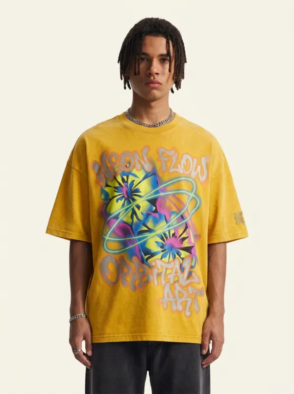 Men's Streetwear Graffiti Orbital T-Shirt