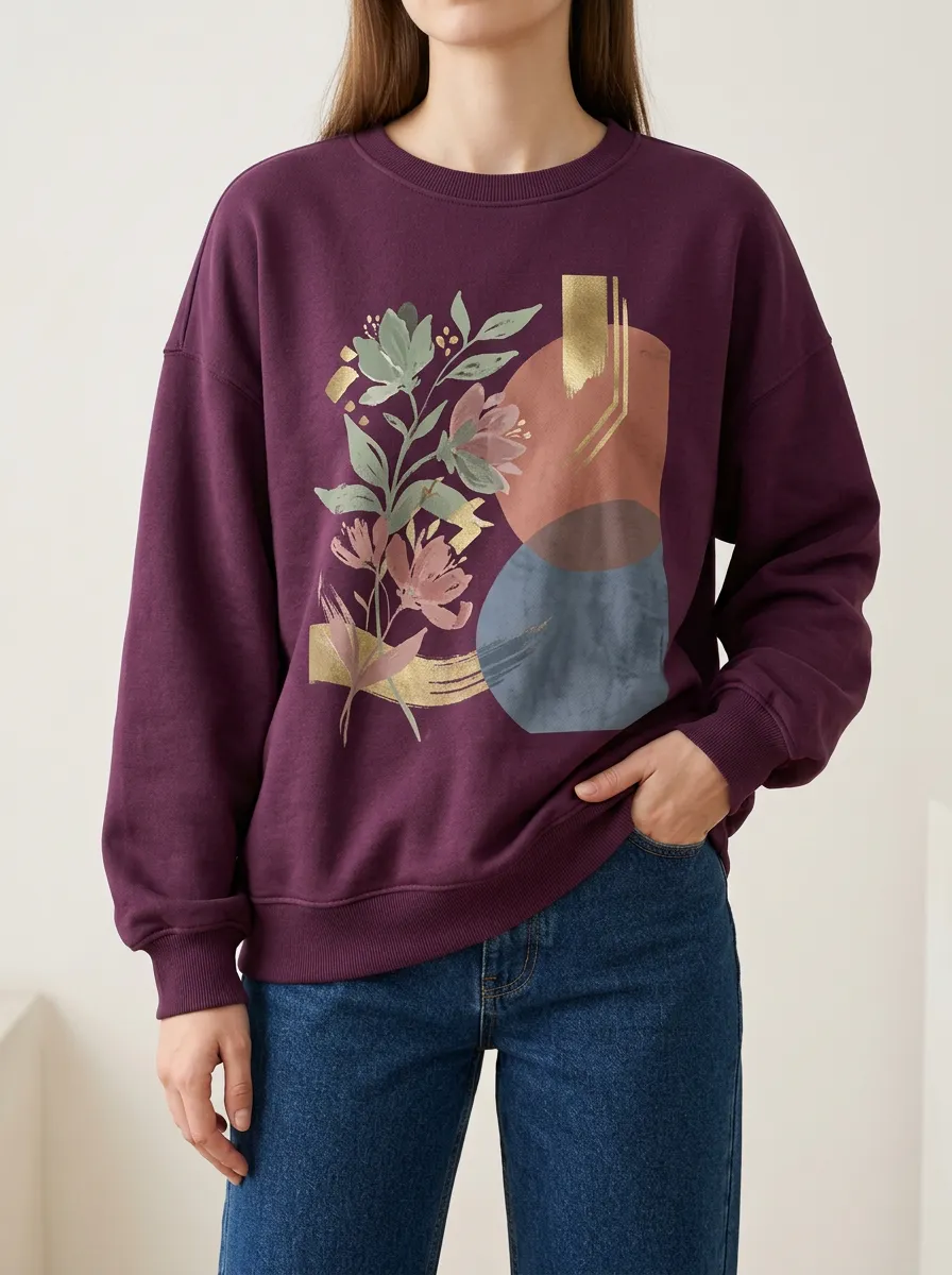 Easygoing Floral Pullover